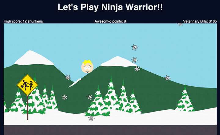 Screenshot of Butters' Game